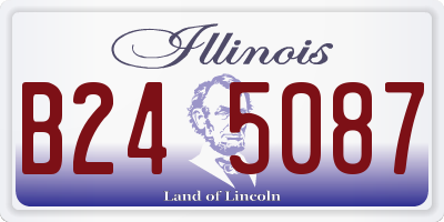 IL license plate B245087
