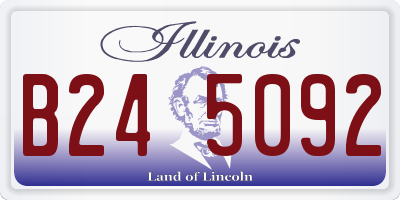 IL license plate B245092
