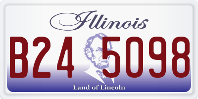 IL license plate B245098