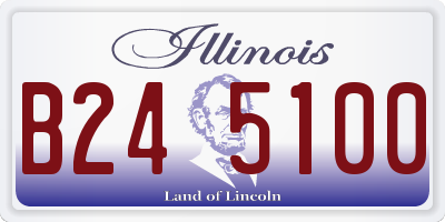 IL license plate B245100