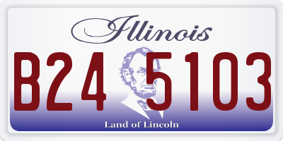 IL license plate B245103