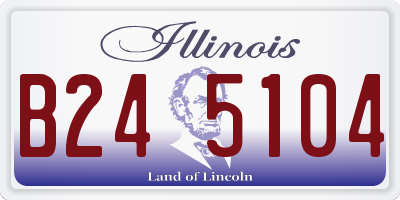 IL license plate B245104