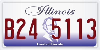 IL license plate B245113