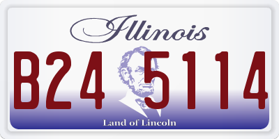 IL license plate B245114