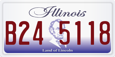 IL license plate B245118