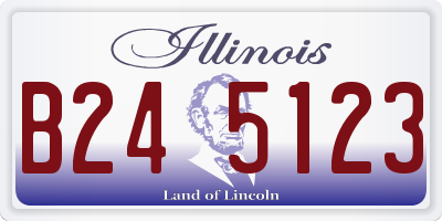 IL license plate B245123