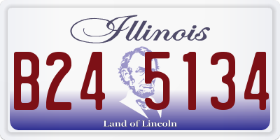 IL license plate B245134
