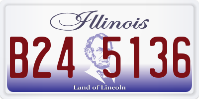 IL license plate B245136
