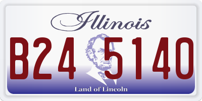 IL license plate B245140