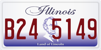 IL license plate B245149