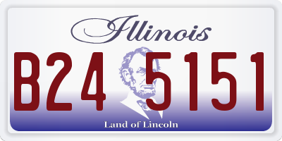 IL license plate B245151