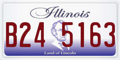 IL license plate B245163