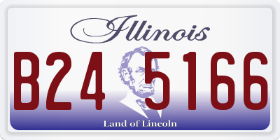 IL license plate B245166