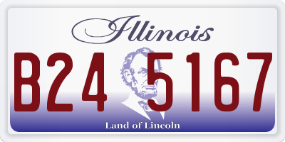 IL license plate B245167