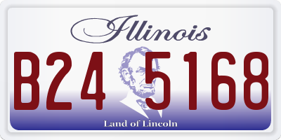 IL license plate B245168