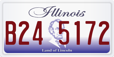 IL license plate B245172