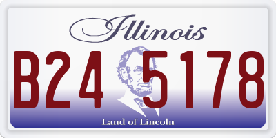 IL license plate B245178