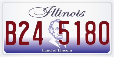 IL license plate B245180