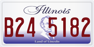 IL license plate B245182