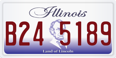 IL license plate B245189