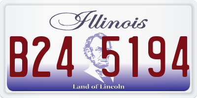 IL license plate B245194
