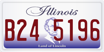 IL license plate B245196