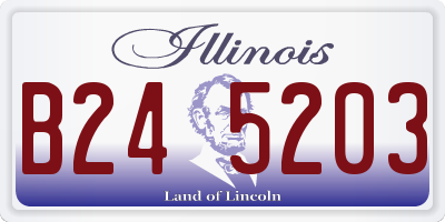 IL license plate B245203