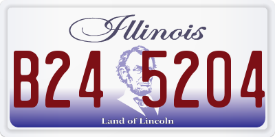 IL license plate B245204