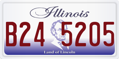 IL license plate B245205