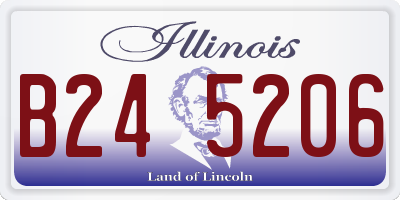 IL license plate B245206