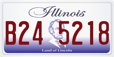 IL license plate B245218