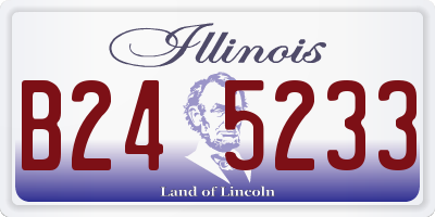 IL license plate B245233