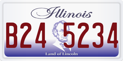 IL license plate B245234