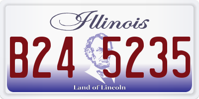 IL license plate B245235