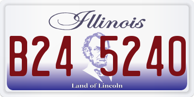 IL license plate B245240
