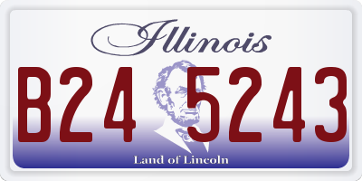 IL license plate B245243