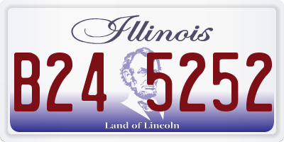IL license plate B245252