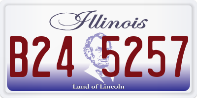 IL license plate B245257