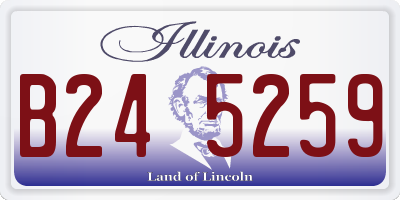 IL license plate B245259