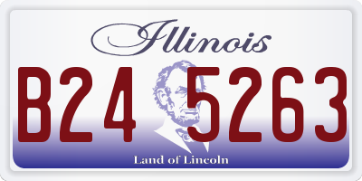 IL license plate B245263