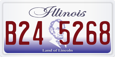 IL license plate B245268
