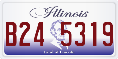 IL license plate B245319