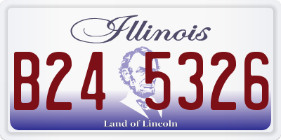 IL license plate B245326