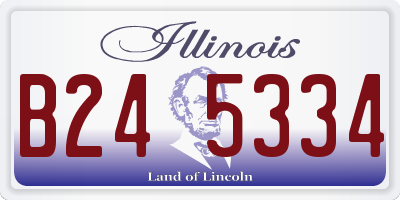 IL license plate B245334