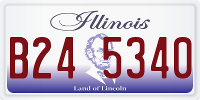 IL license plate B245340