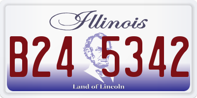 IL license plate B245342