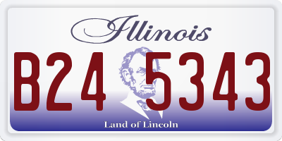 IL license plate B245343