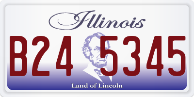 IL license plate B245345