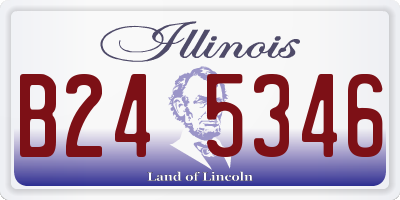 IL license plate B245346