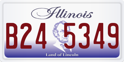 IL license plate B245349